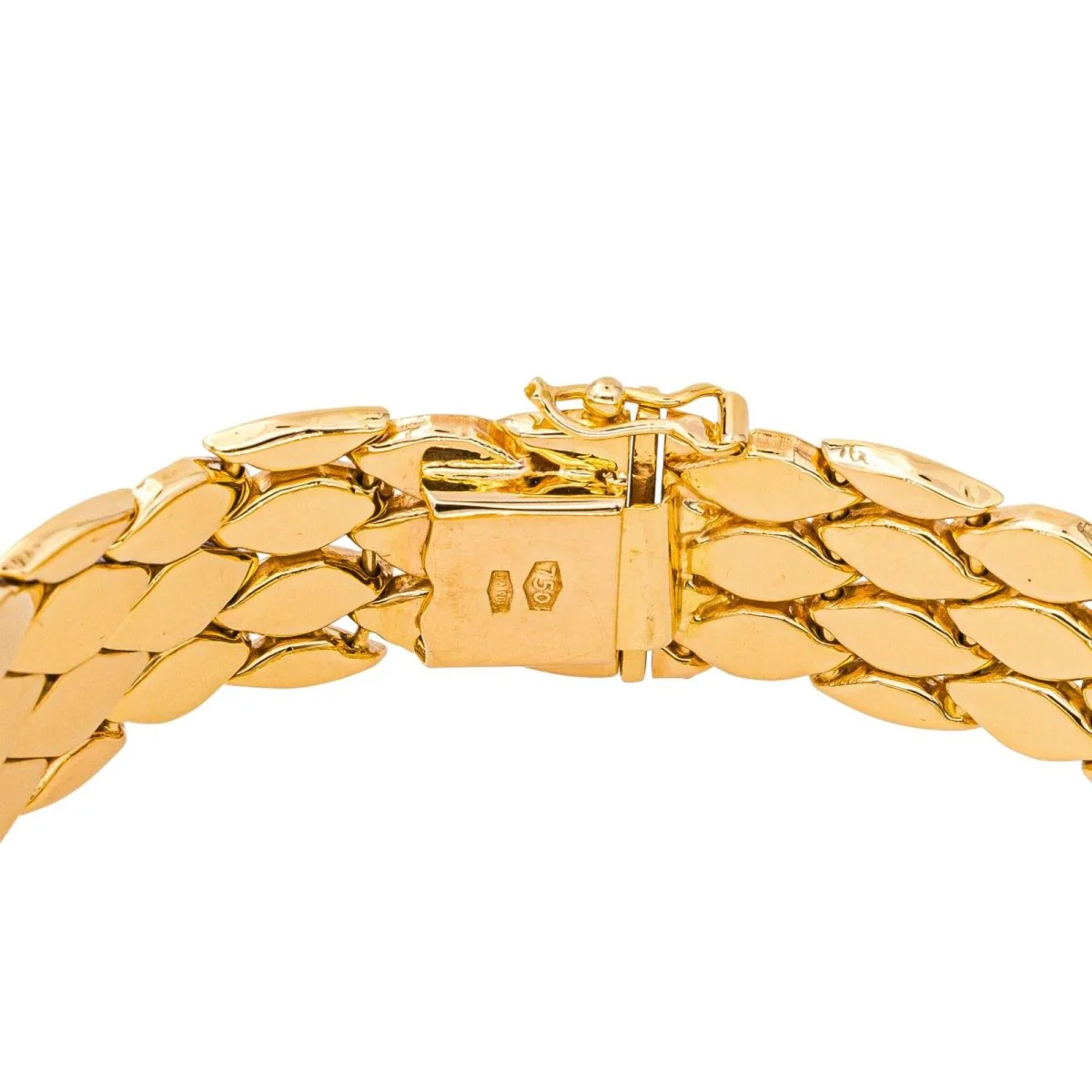 Bracelet Maille en or jaune et or blanc - Image 4
