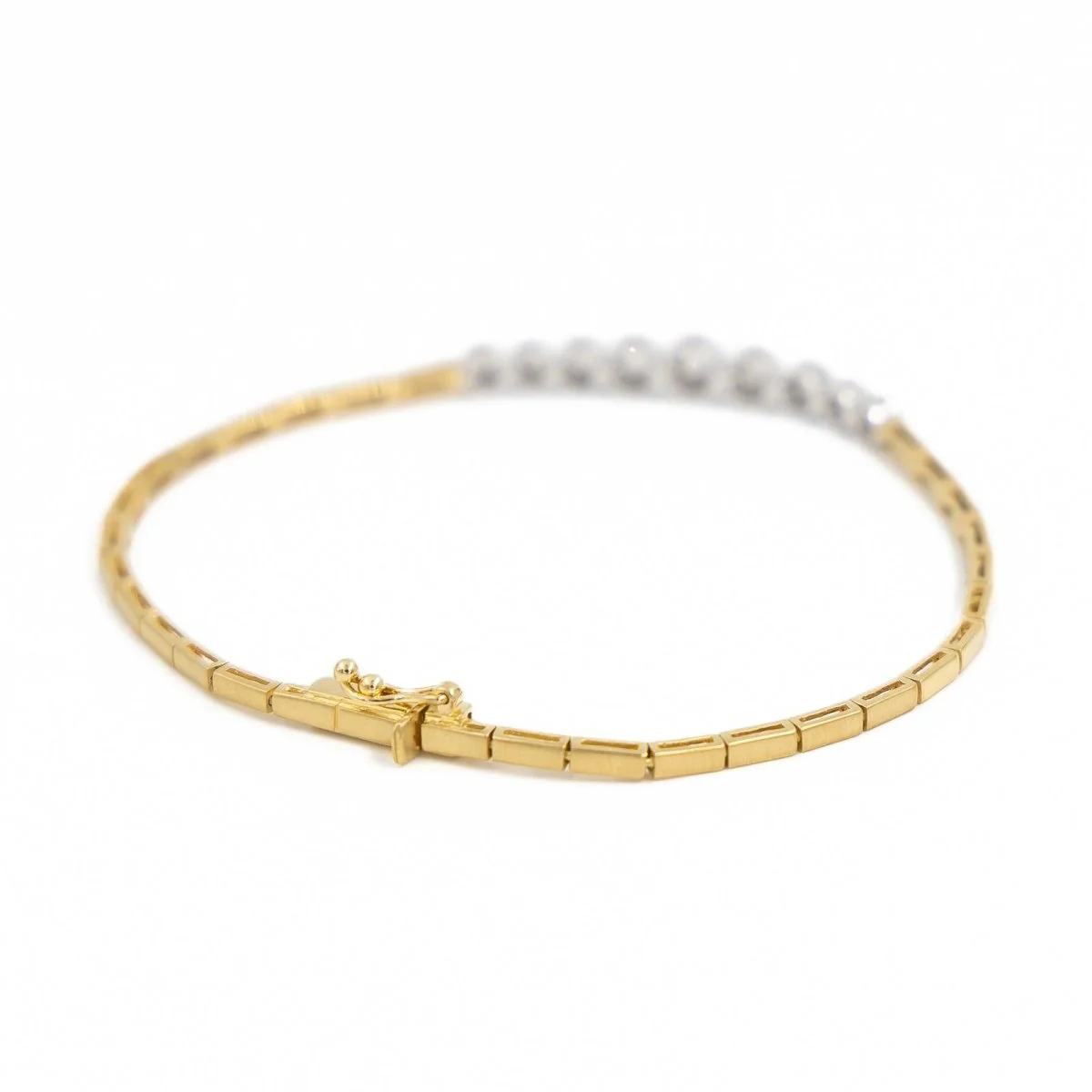 Bracelet en or jaune et diamants - Image 6