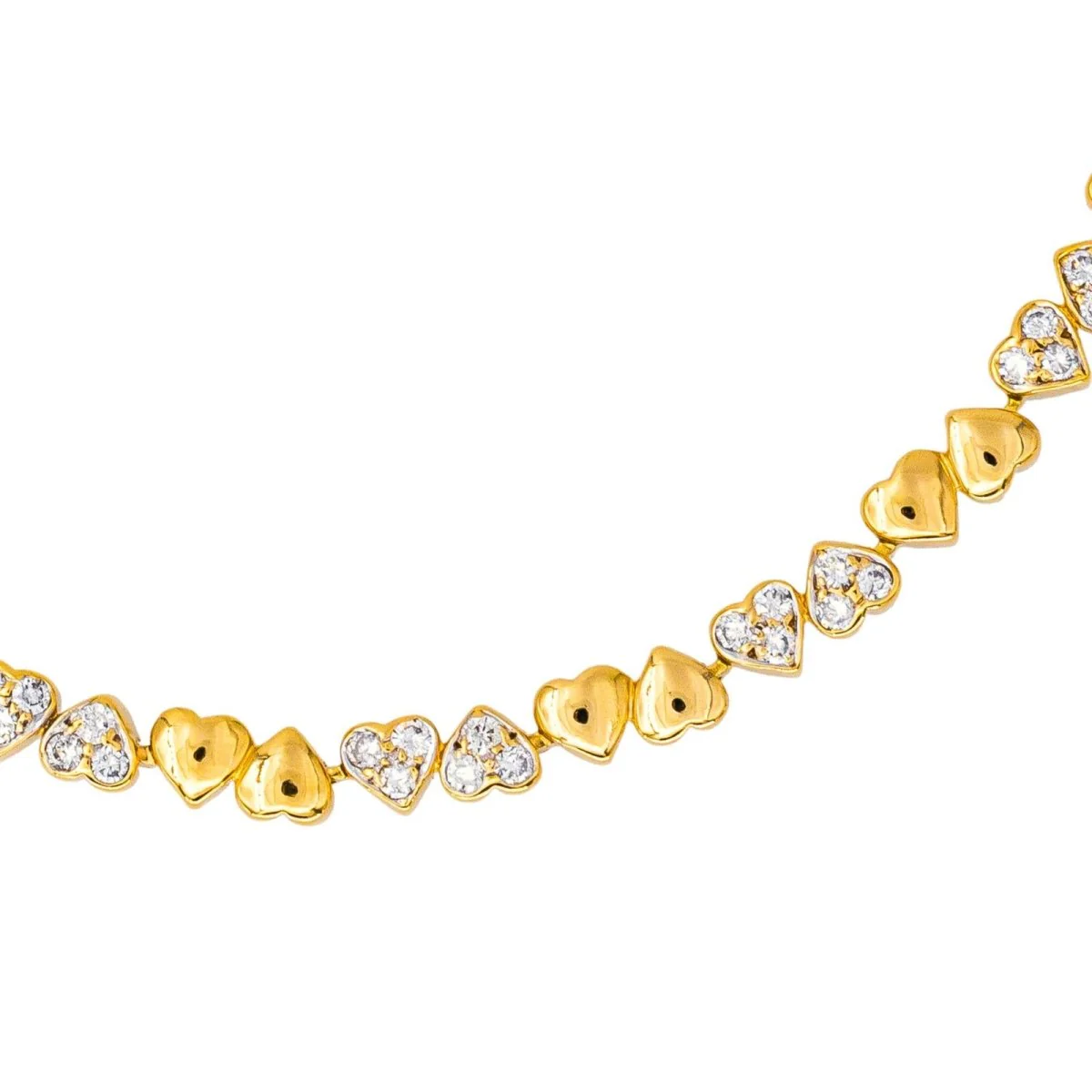 Bracelet Ligne en or jaune et diamants - Image 3