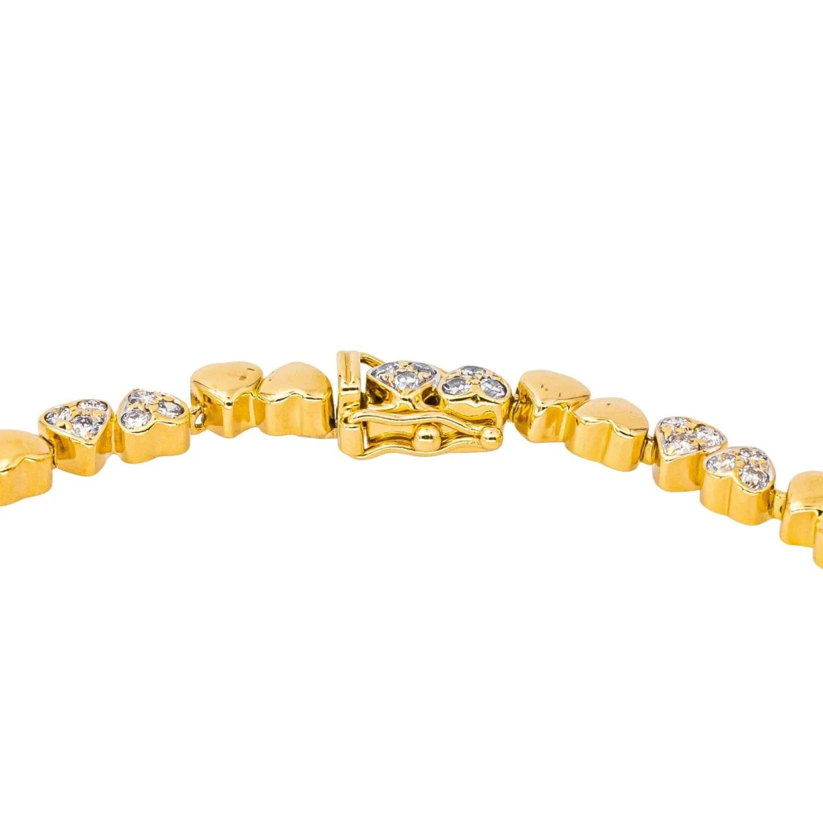 Bracelet Ligne en or jaune et diamants - Image 4