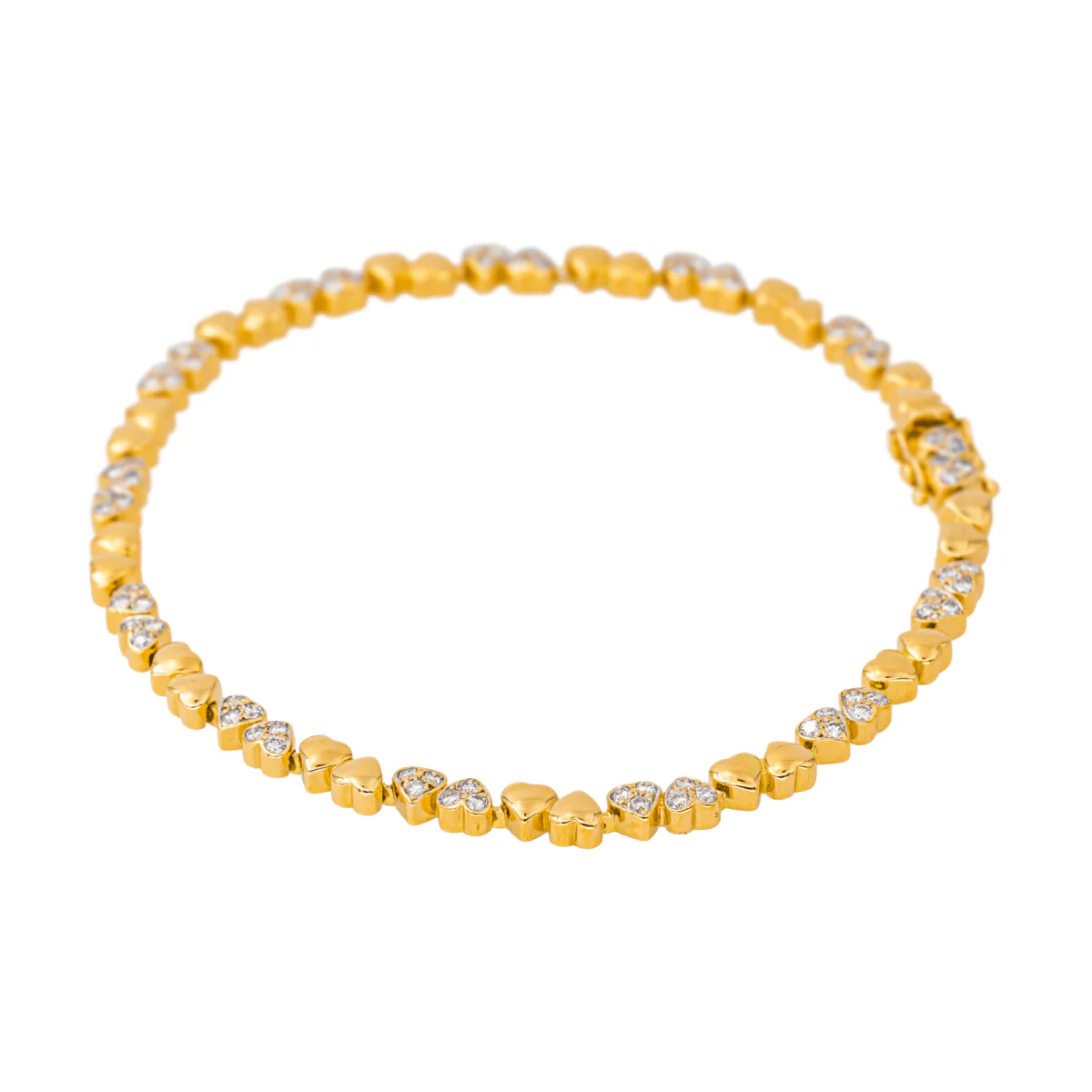 Bracelet Ligne en or jaune et diamants - Image 5