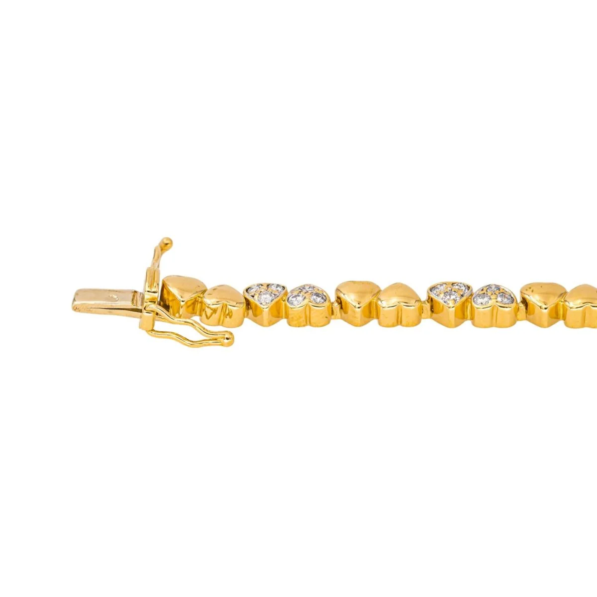 Bracelet Ligne en or jaune et diamants - Image 7