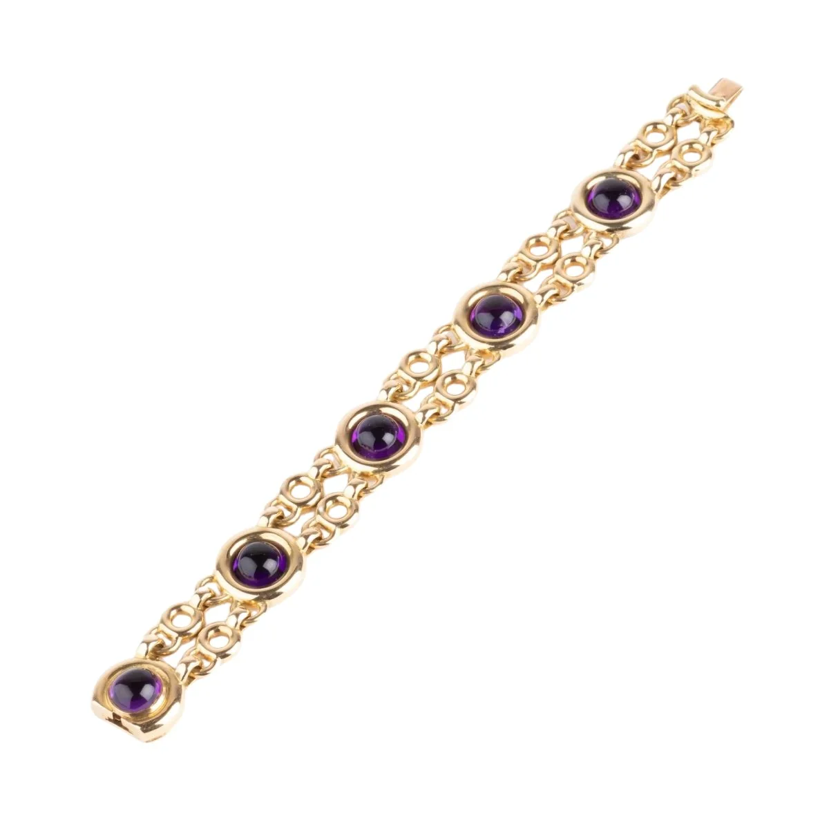 Bracelet POIRAY "Indrani" en or jaune et améthystes - Image 4