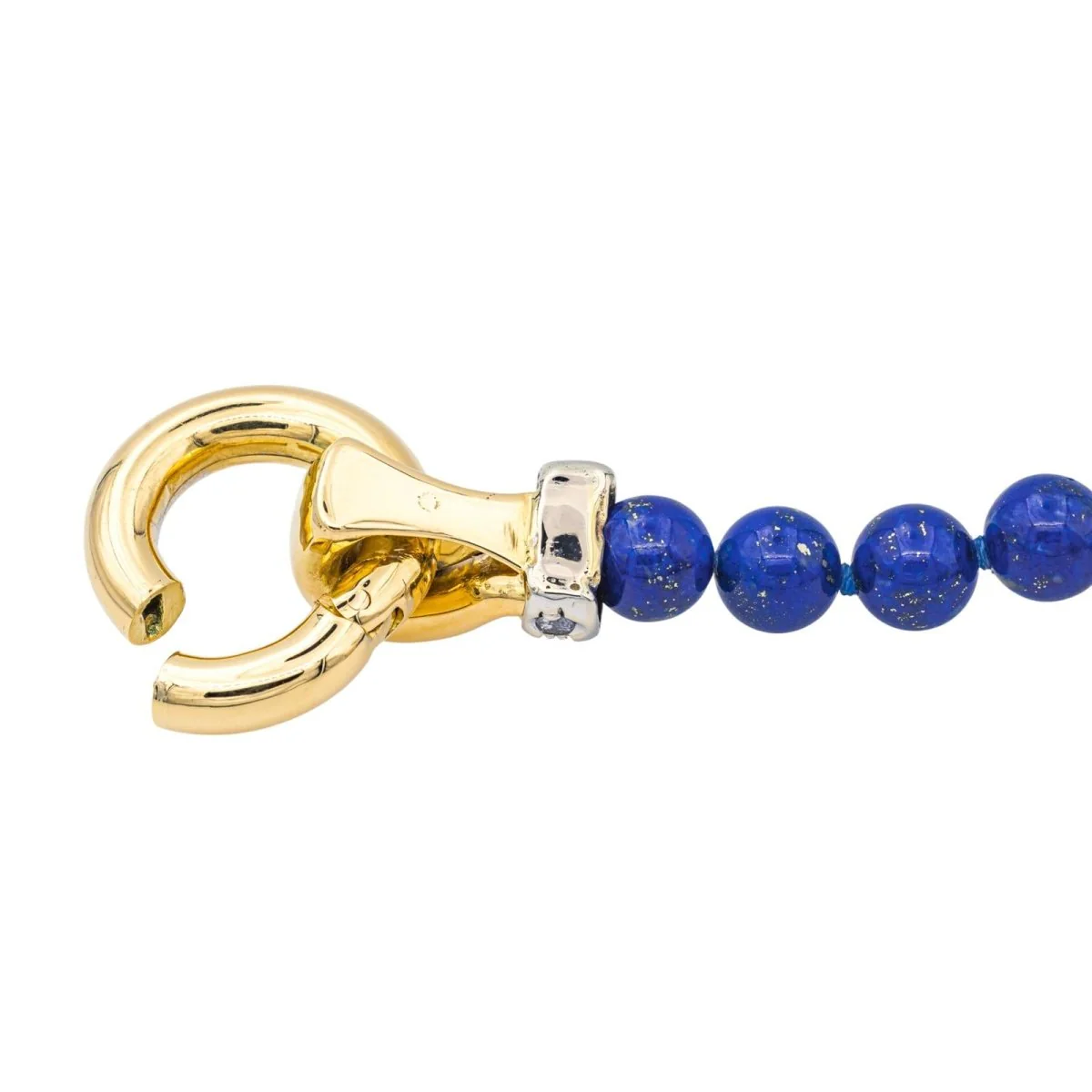 Bracelet Souple en or jaune, or blanc, lapis-lazuli et diamants - Image 6