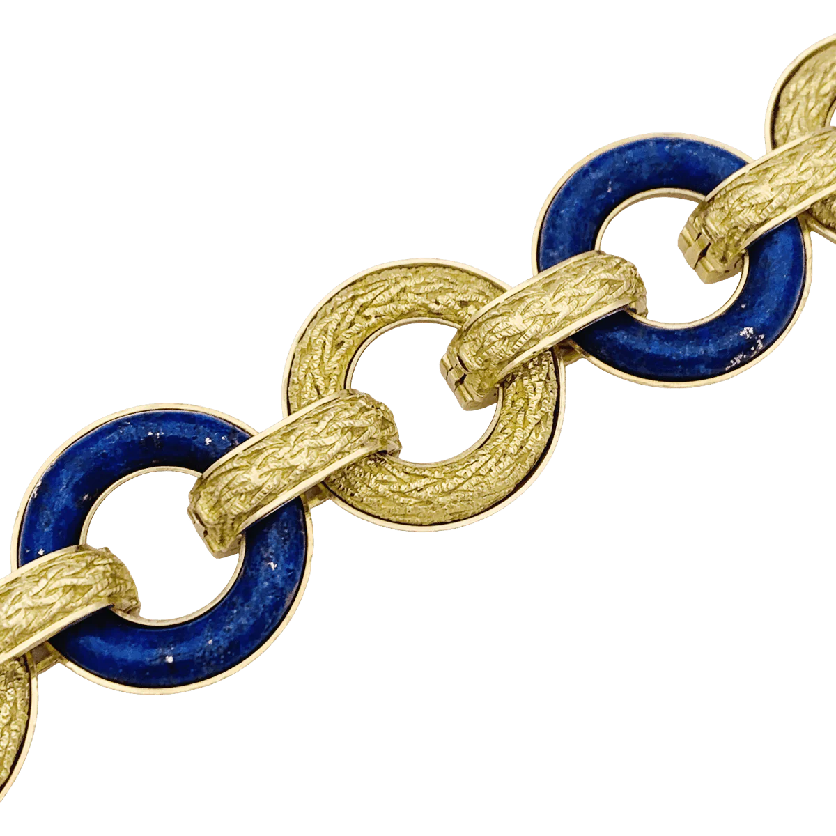 Bracelet en or jaune et lapis-lazuli - Image 4