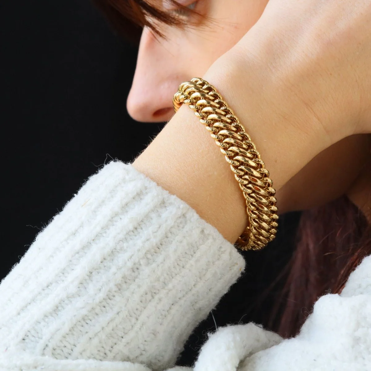Bracelet Maille en or jaune - Image 2