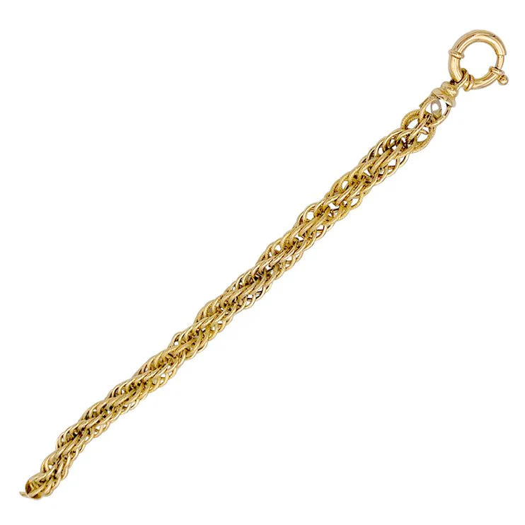 Bracelet or jaune maille fantaisie - Image 2