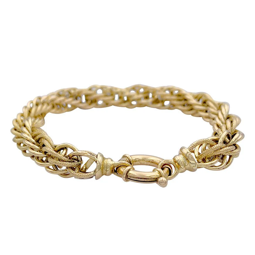 Bracelet or jaune maille fantaisie - Image 3