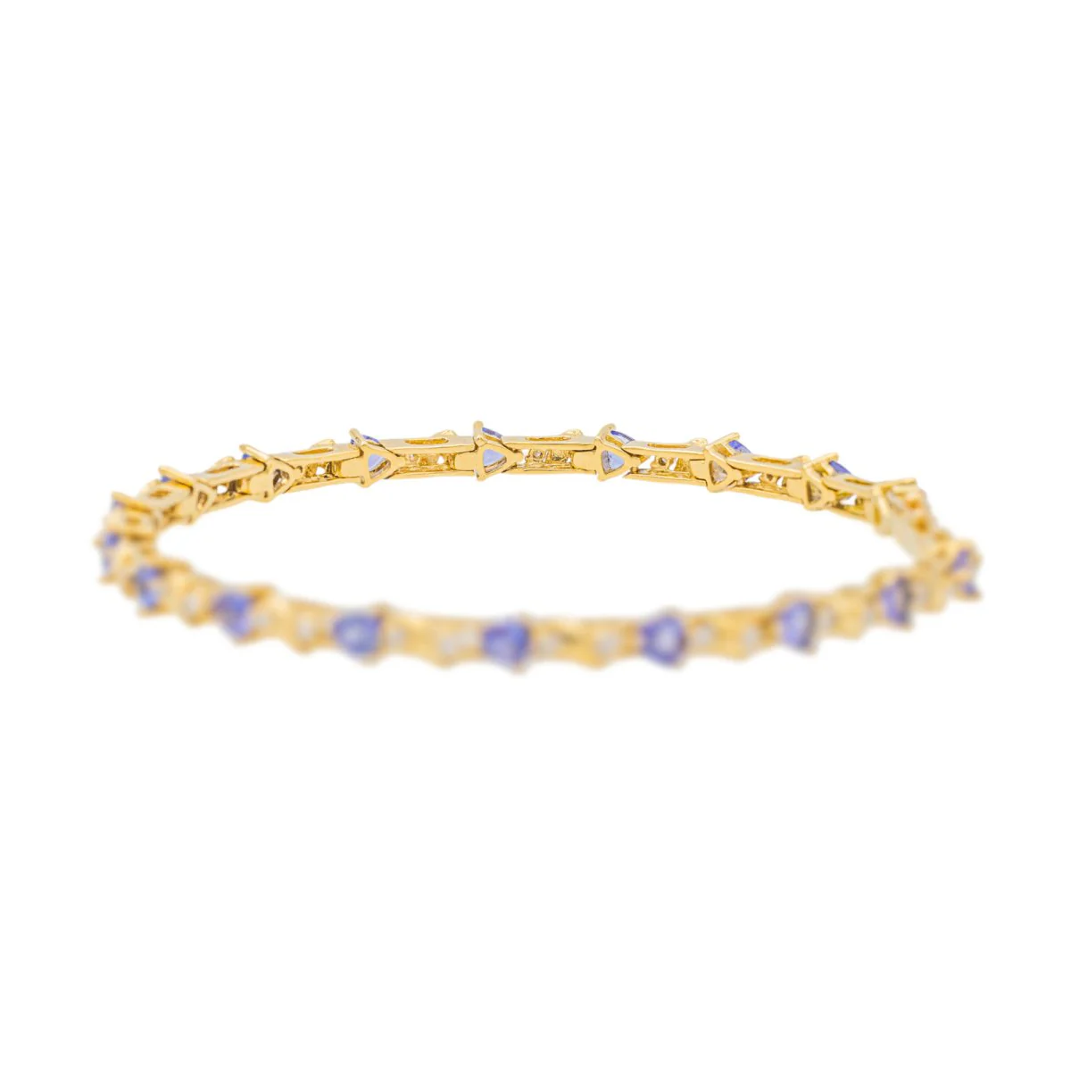 Bracelet en or jaune et tanzanite - Image 3