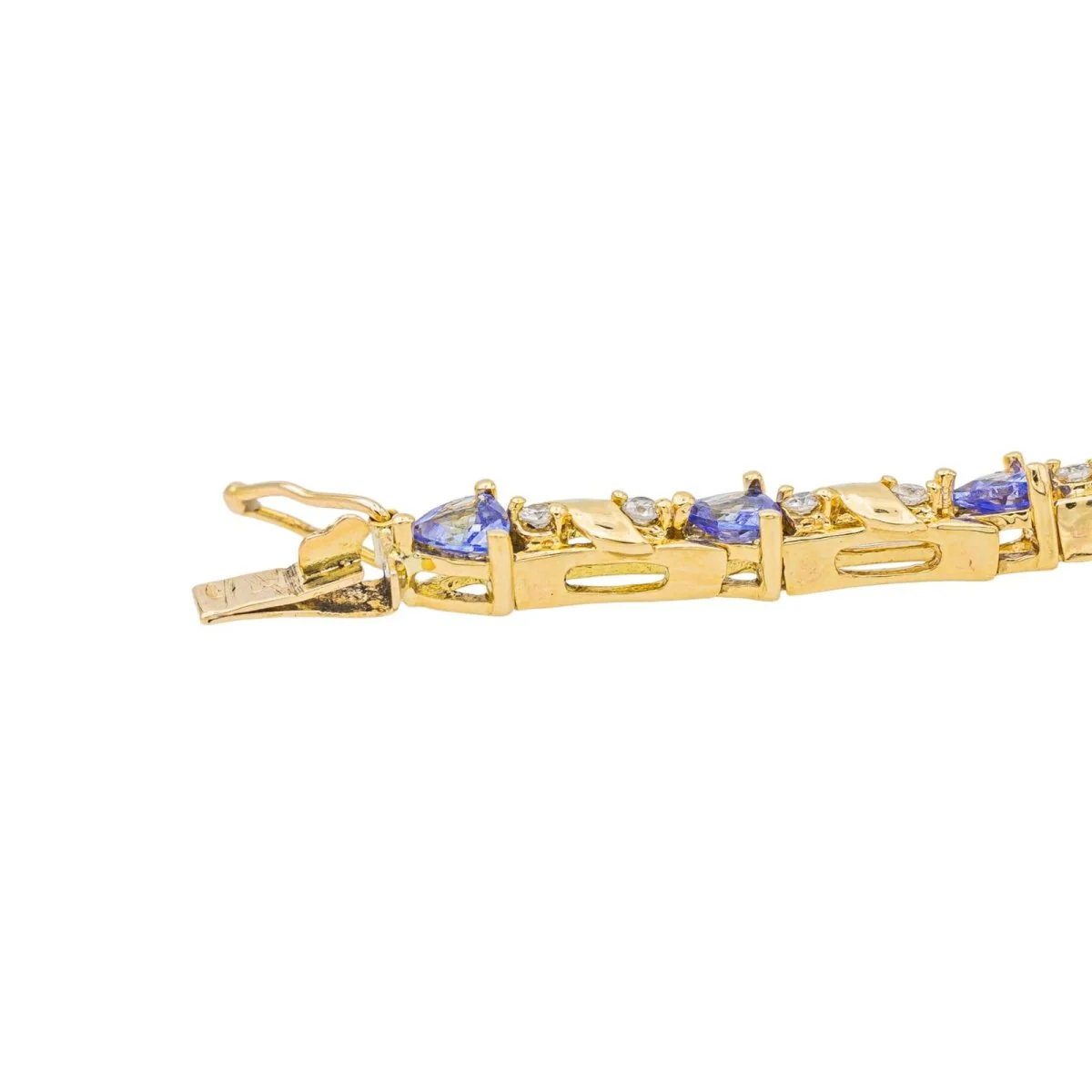 Bracelet en or jaune et tanzanite - Image 5