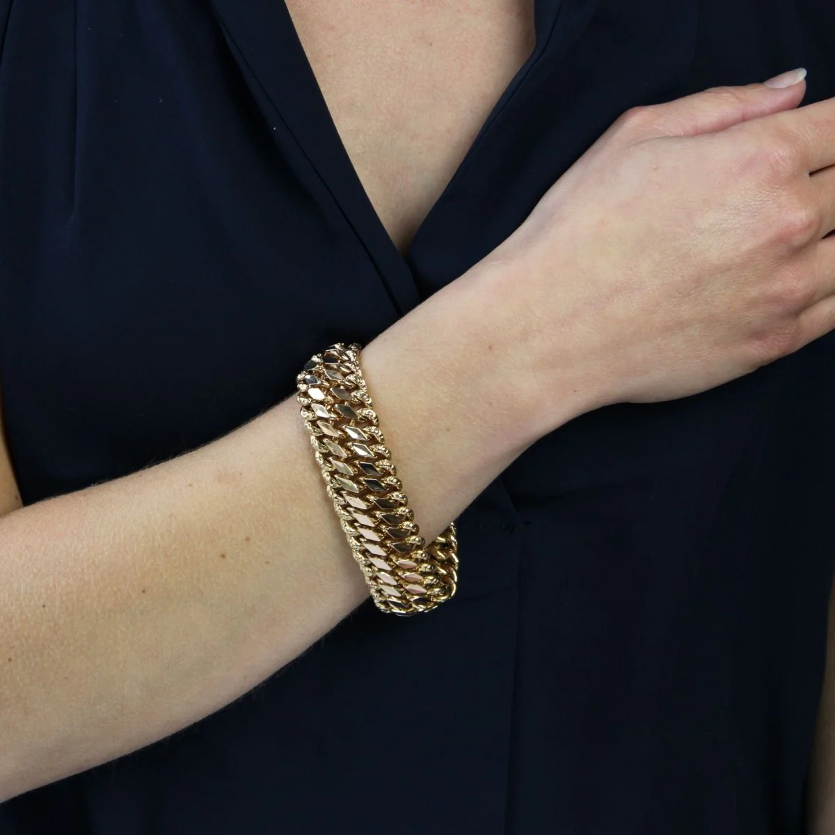 Bracelet Maille en or rose - Image 3