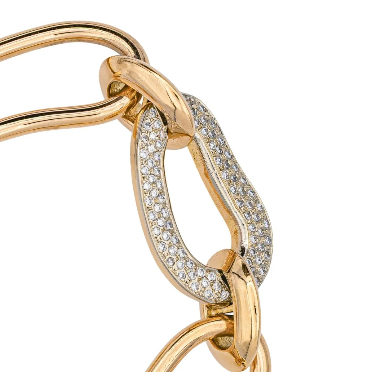 Bracelet en or rose, or blanc et diamants - Image 4