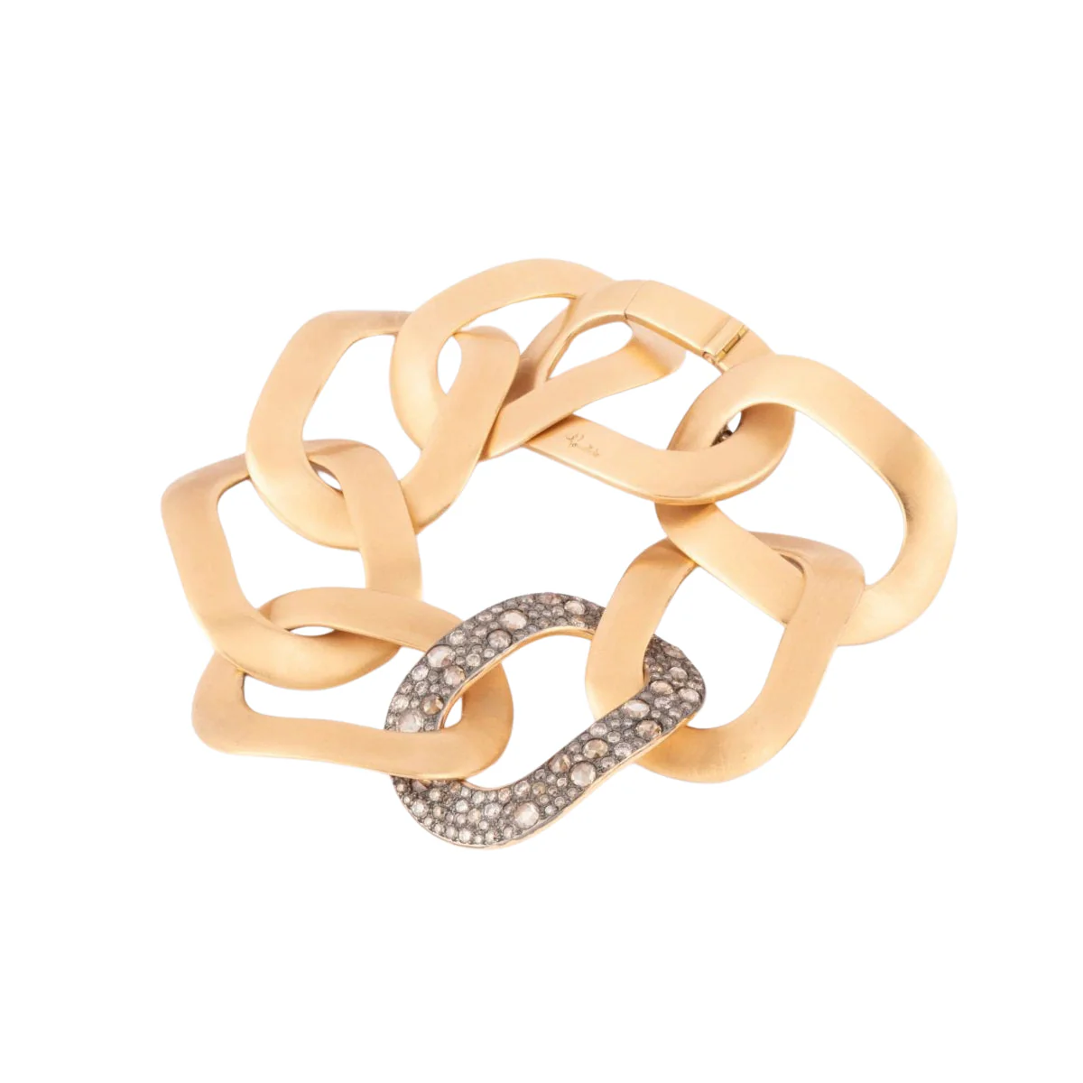 Bracelet or rose et diamants blancs et cognacs de la maison Pomellato - Image 3