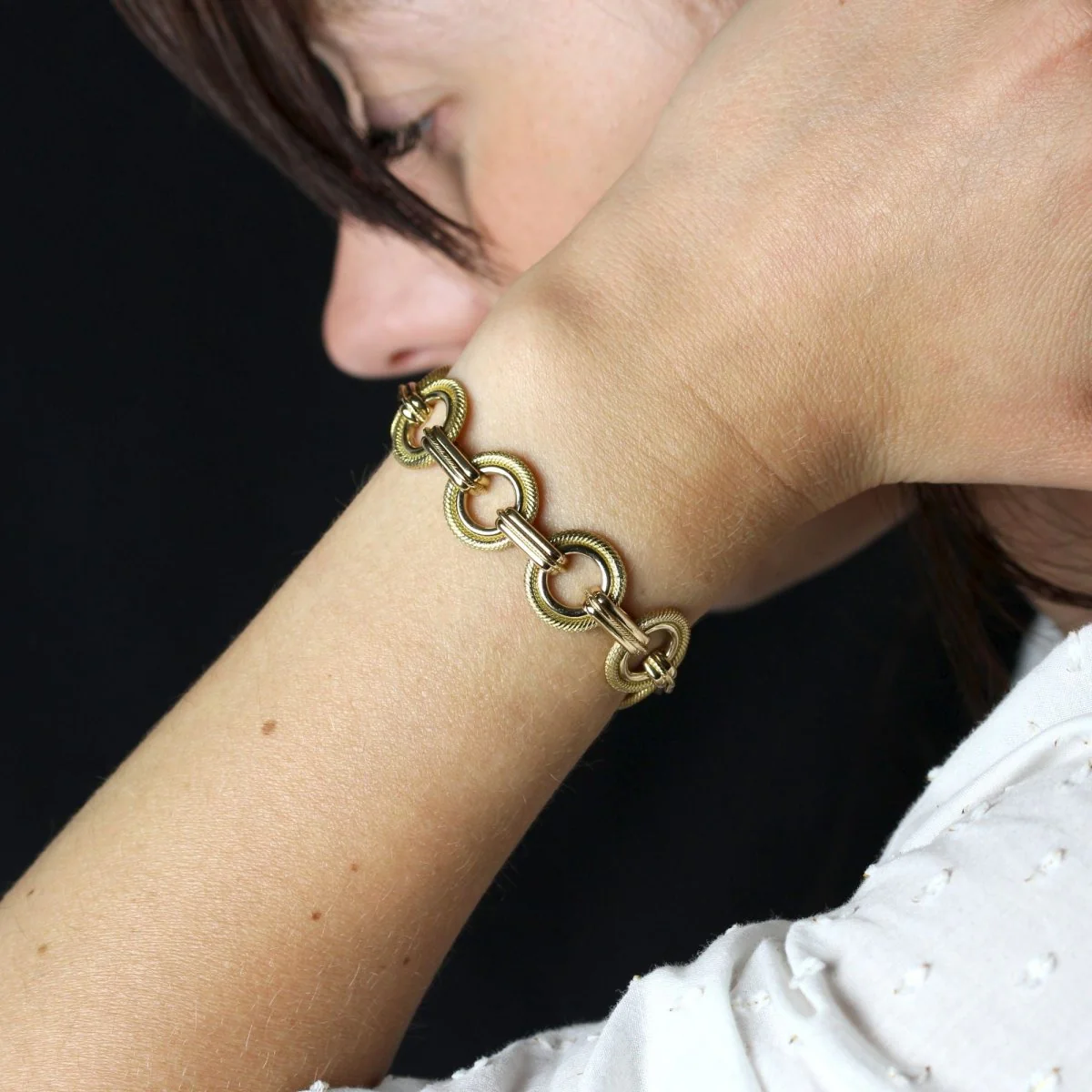 Bracelet Maille en or rose - Image 2