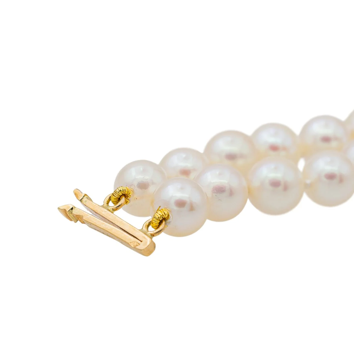 Bracelet en or jaune et perles - Image 7