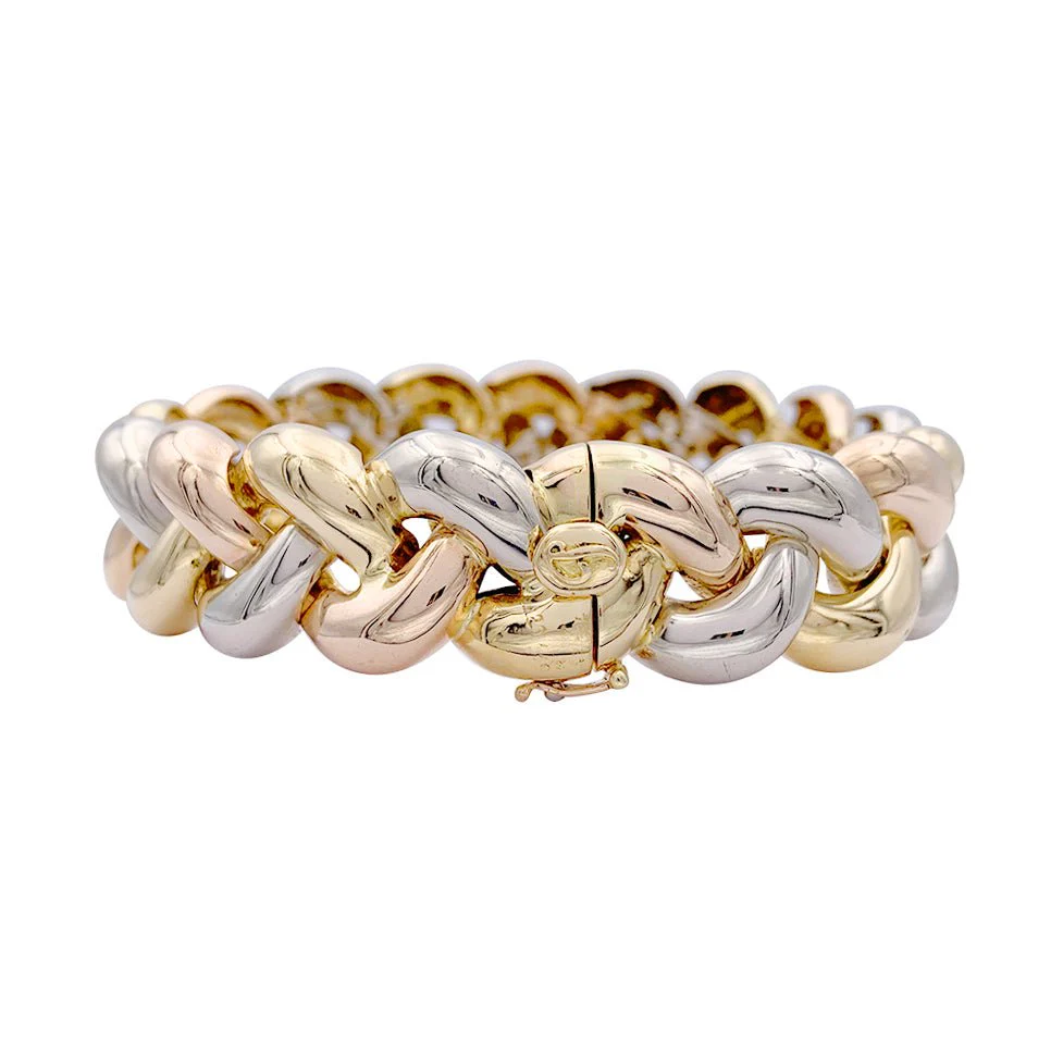Bracelet POIRAY "Tresse" trois ors - Image 2