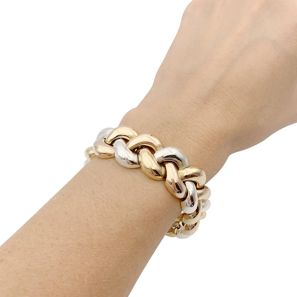 Bracelet POIRAY "Tresse" trois ors - Image 5