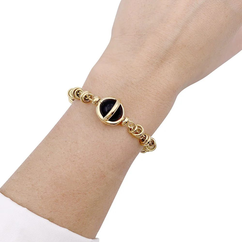 Bracelet Pomellato or jaune, améthyste. - Image 5