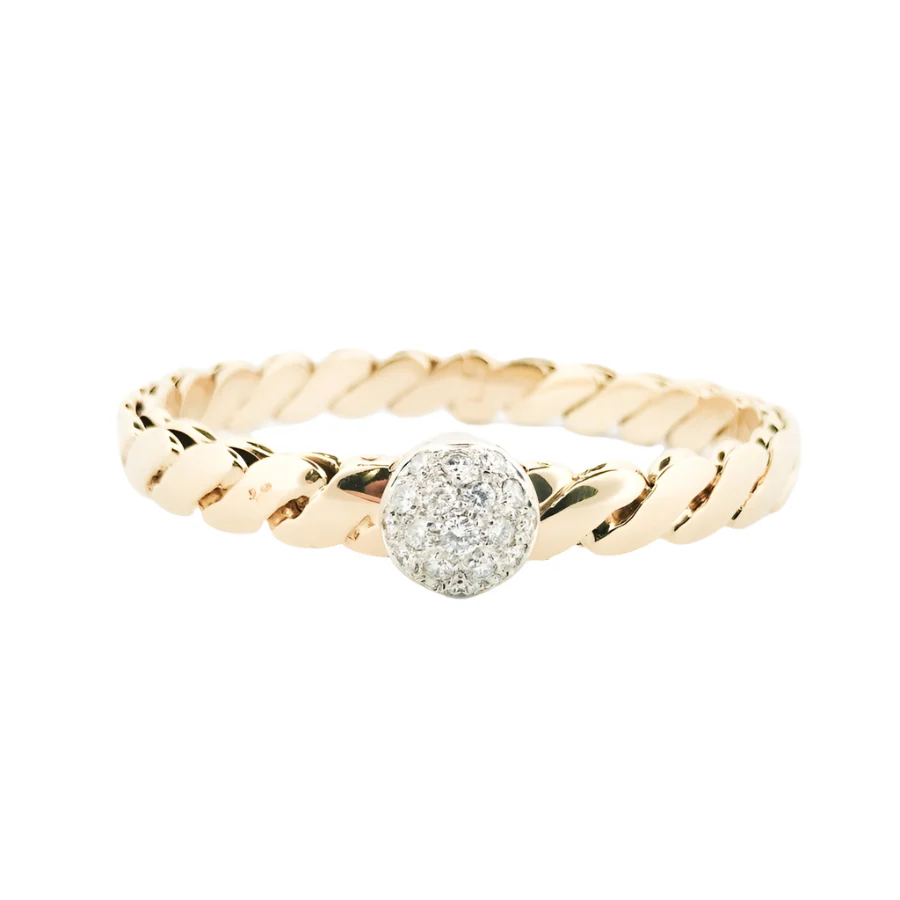 Bracelet Jonc POMELLATO or jaune et diamants