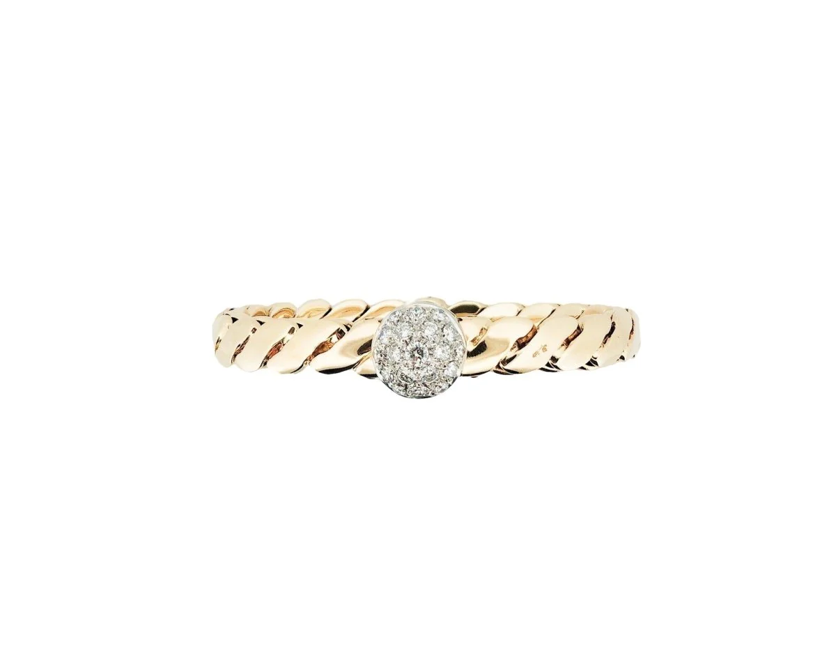 Bracelet Jonc POMELLATO or jaune et diamants - Image 7