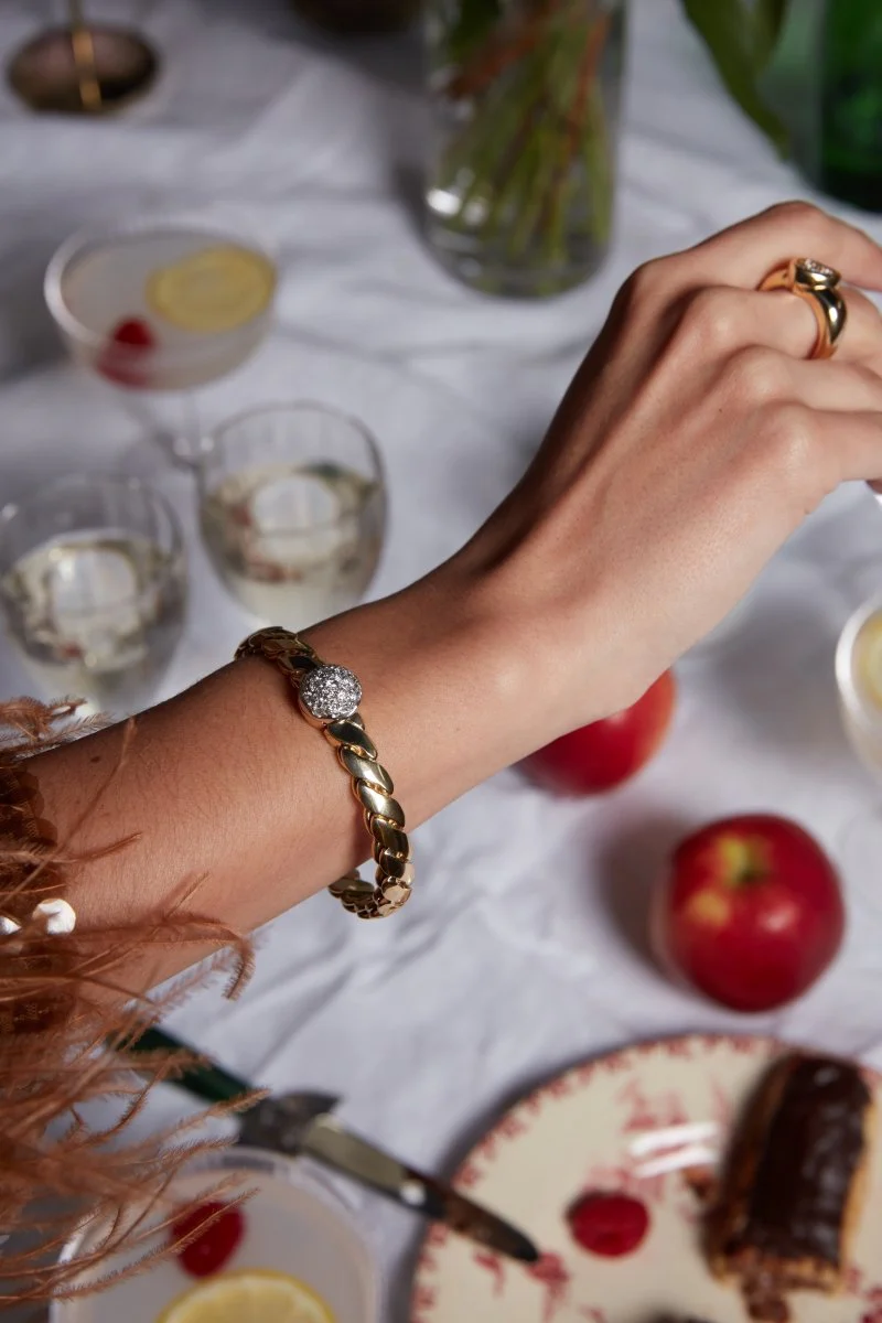 Bracelet Jonc POMELLATO or jaune et diamants - Image 8