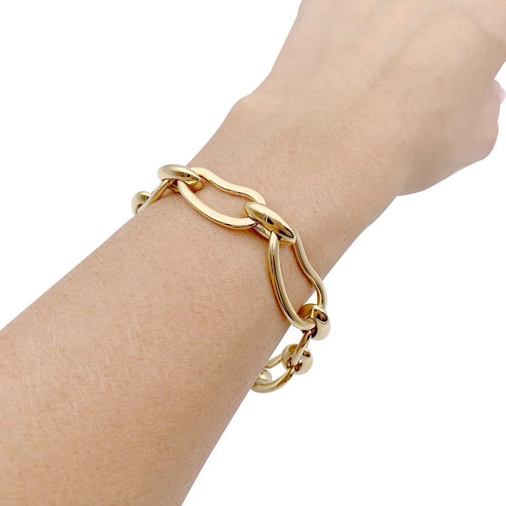 Bracelet POMELLATO  "Paisley" en or jaune, or blanc et diamants. - Image 2