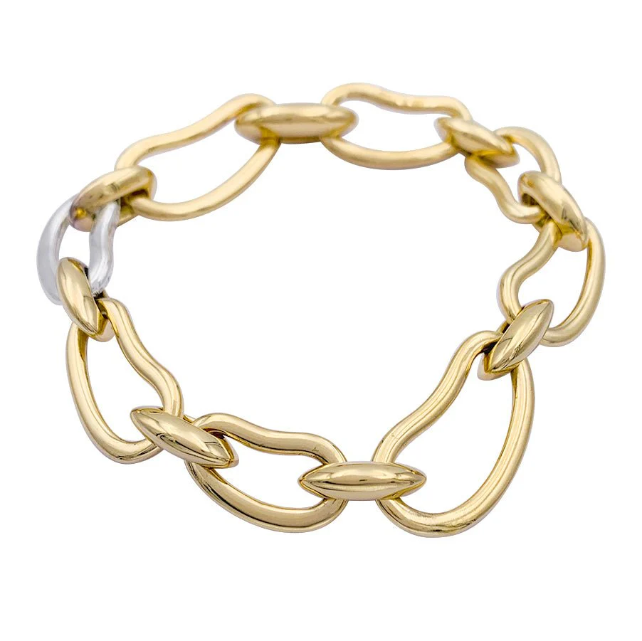 Bracelet POMELLATO  "Paisley" en or jaune, or blanc et diamants. - Image 4