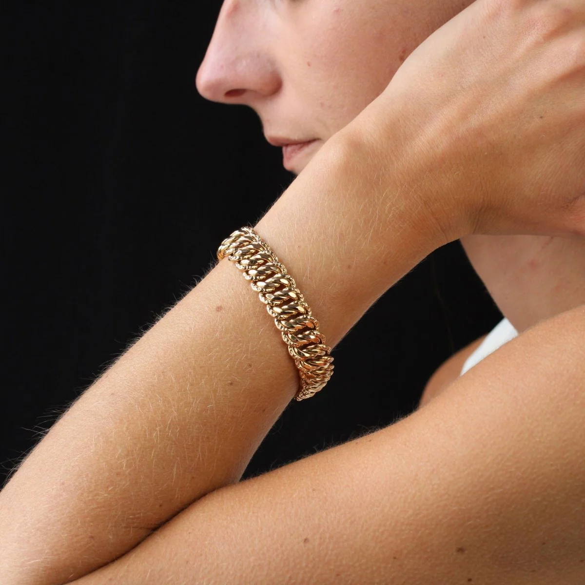 Bracelet Maille en or rose - Image 2