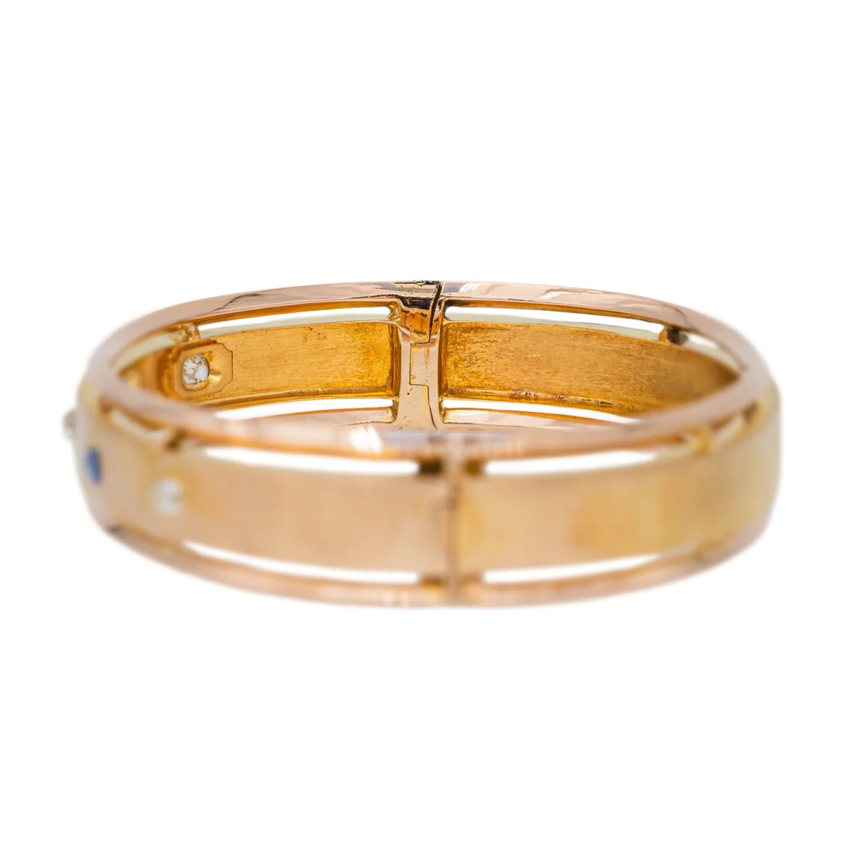 Bracelet Rétro en Or jaune et Diamant - Image 3