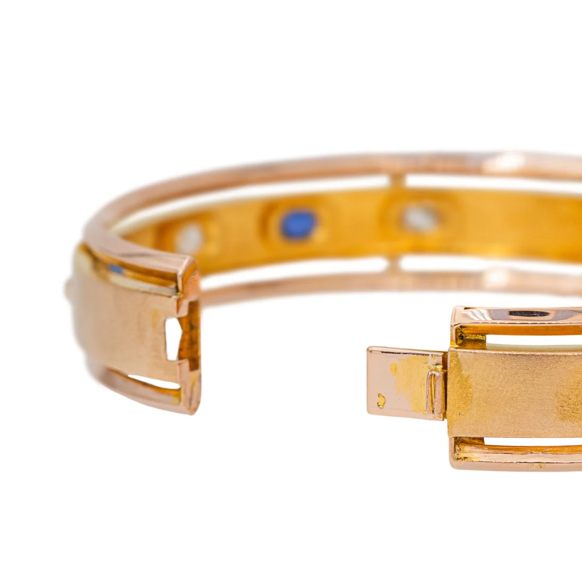 Bracelet Rétro en Or jaune et Diamant - Image 6
