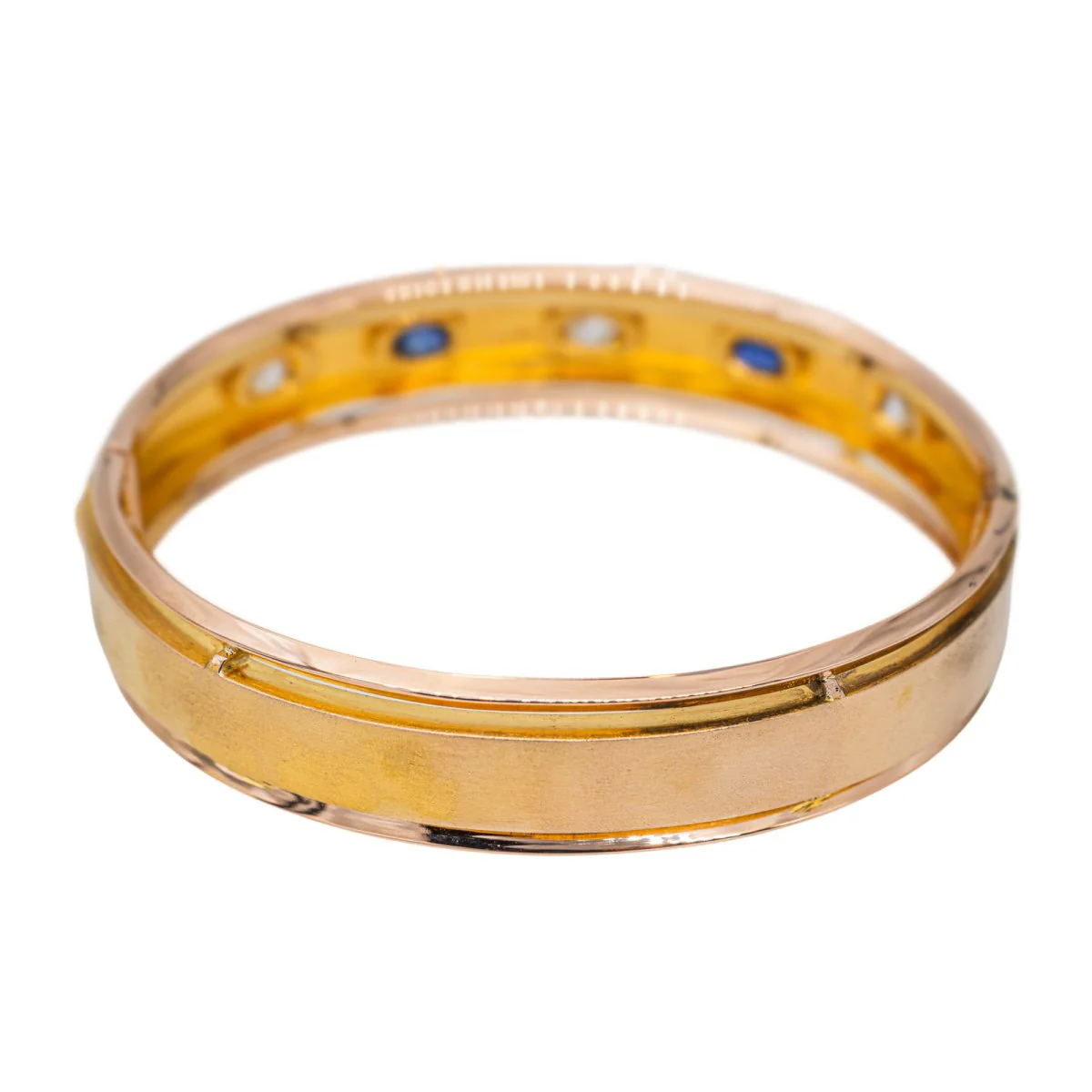 Bracelet Rétro en Or jaune et Diamant - Image 7
