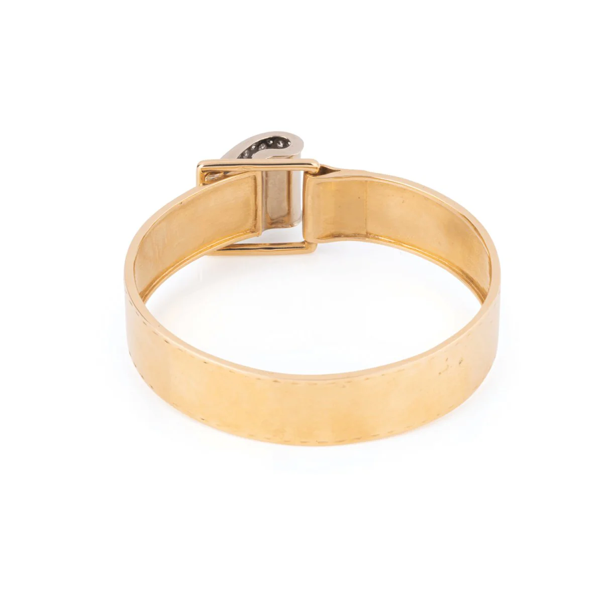 Bracelet rigide en or jaune et diamant - Image 5