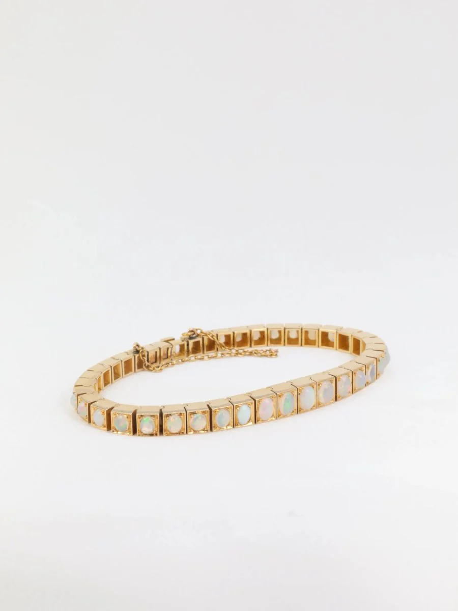 Bracelet rivière d’opales -  Travail de la fin du XIXe siècle - Image 3