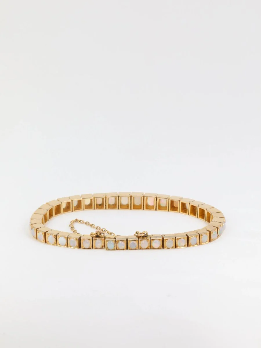 Bracelet rivière d’opales -  Travail de la fin du XIXe siècle - Image 5
