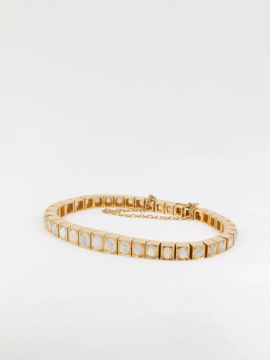 Bracelet rivière d’opales -  Travail de la fin du XIXe siècle - Image 7