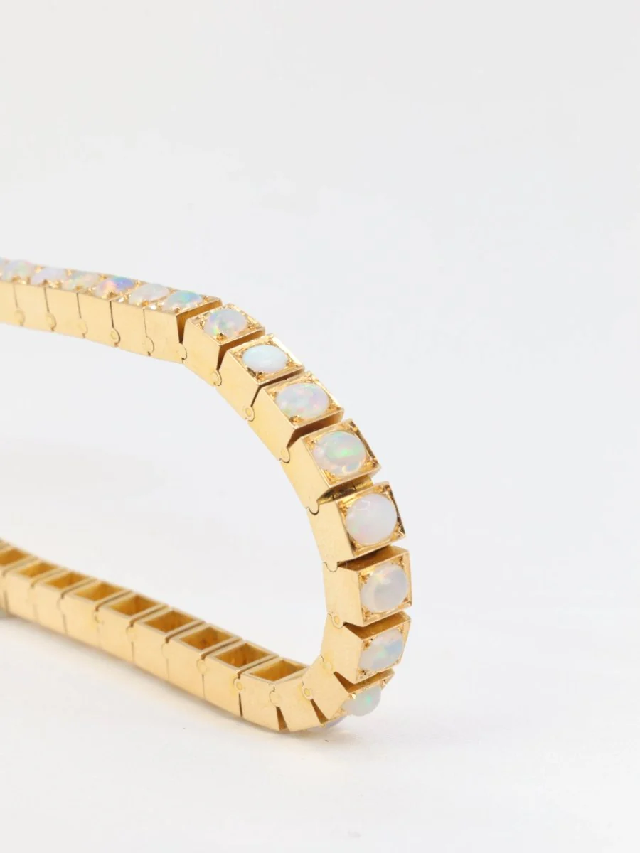 Bracelet rivière d’opales -  Travail de la fin du XIXe siècle - Image 8