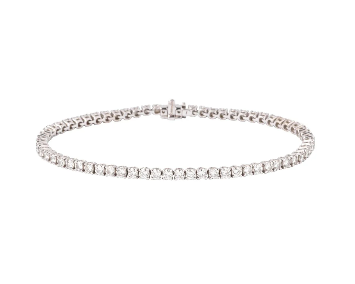 Bracelet riviere en diamant et or gris