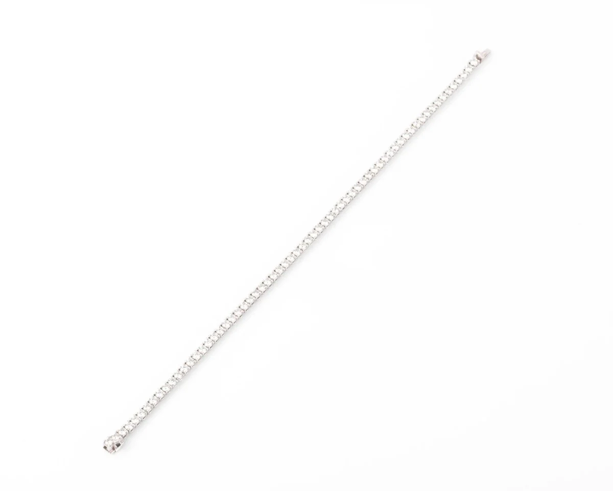 Bracelet riviere en diamant et or gris - Image 2