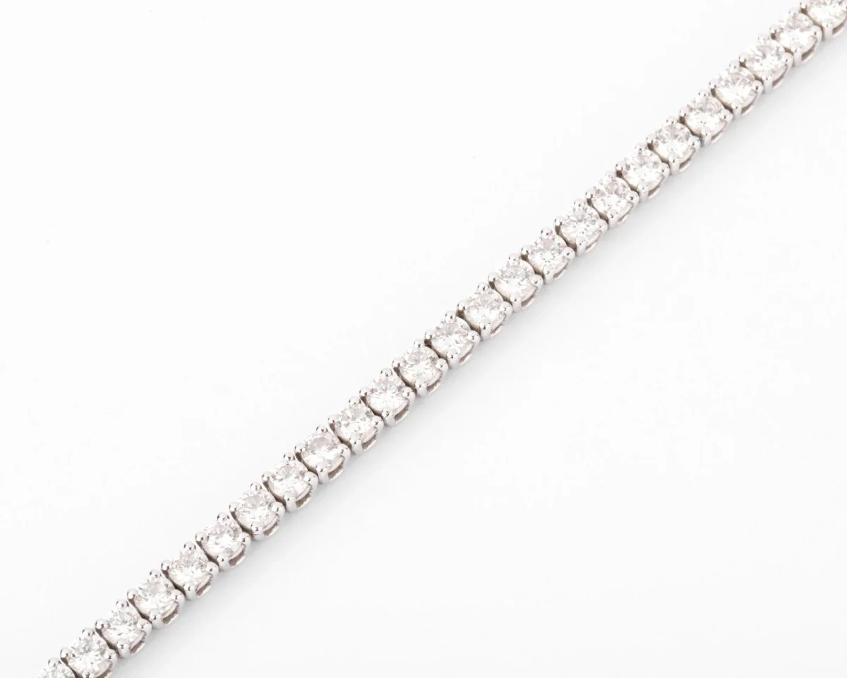 Bracelet riviere en diamant et or gris - Image 4