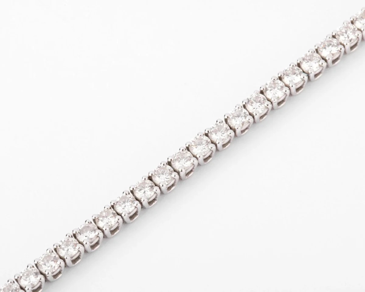Bracelet riviere en diamant et or gris - Image 5