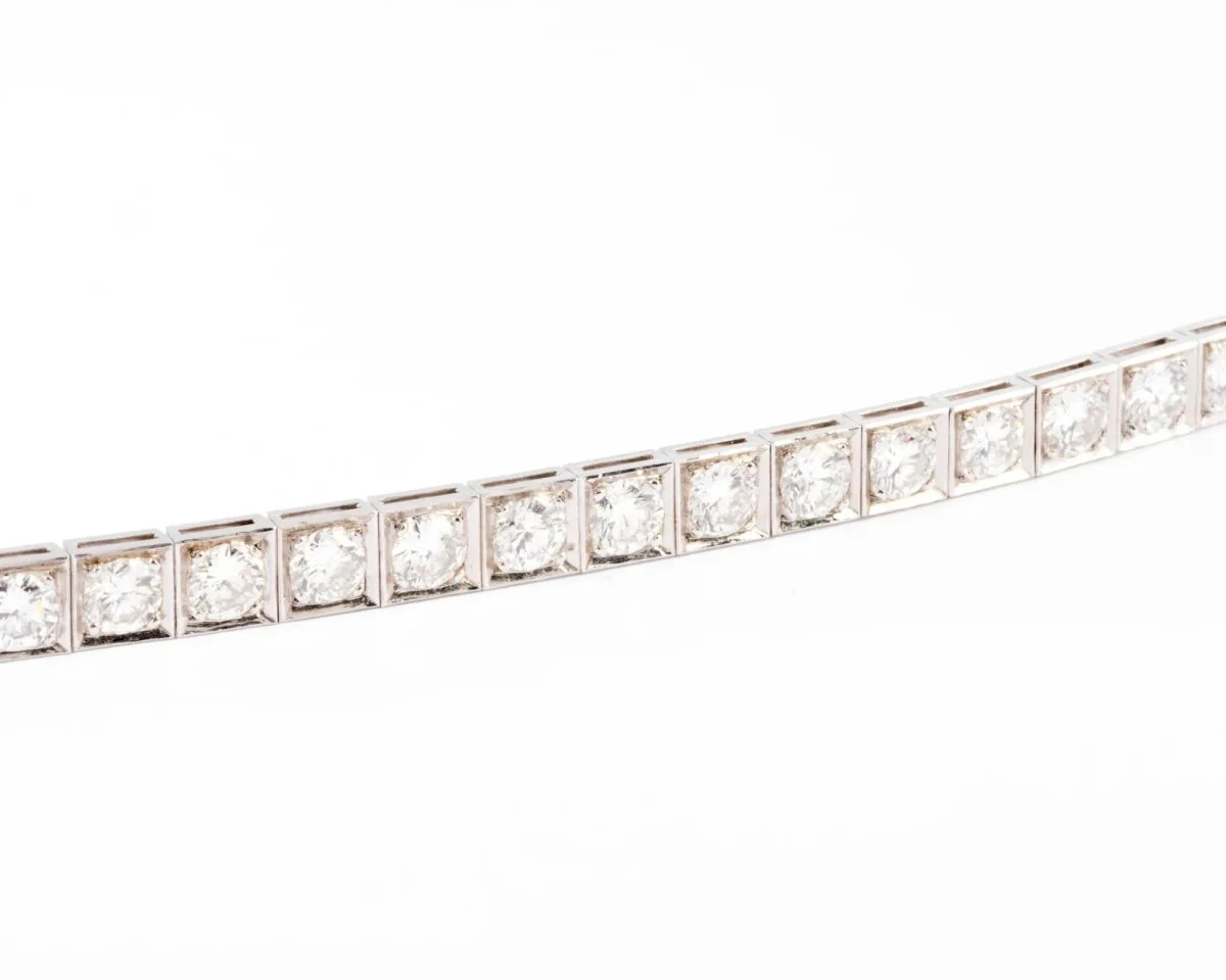 Bracelet rivière en diamant et platine - Image 3