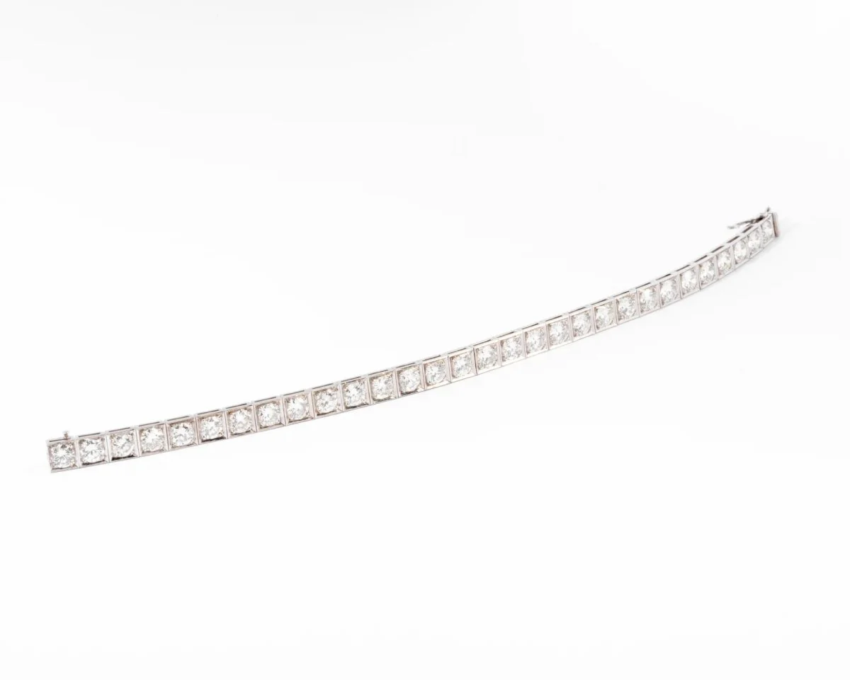 Bracelet rivière en diamant et platine - Image 4