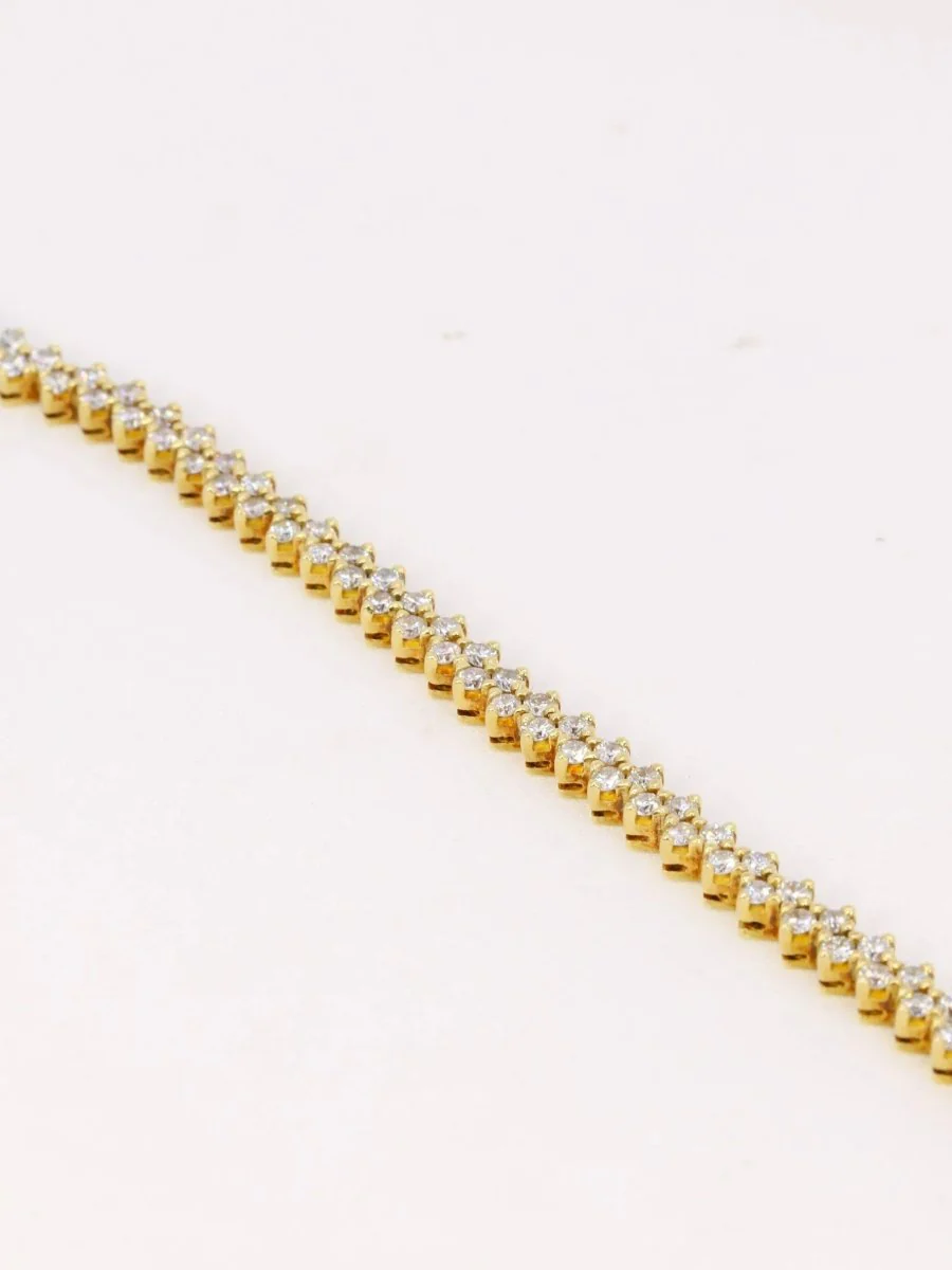 Bracelet rivière de diamants or jaune 4,8 carats - Image 3