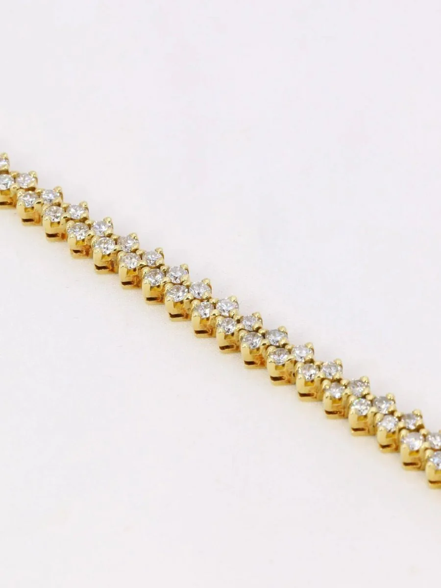 Bracelet rivière de diamants or jaune 4,8 carats - Image 4