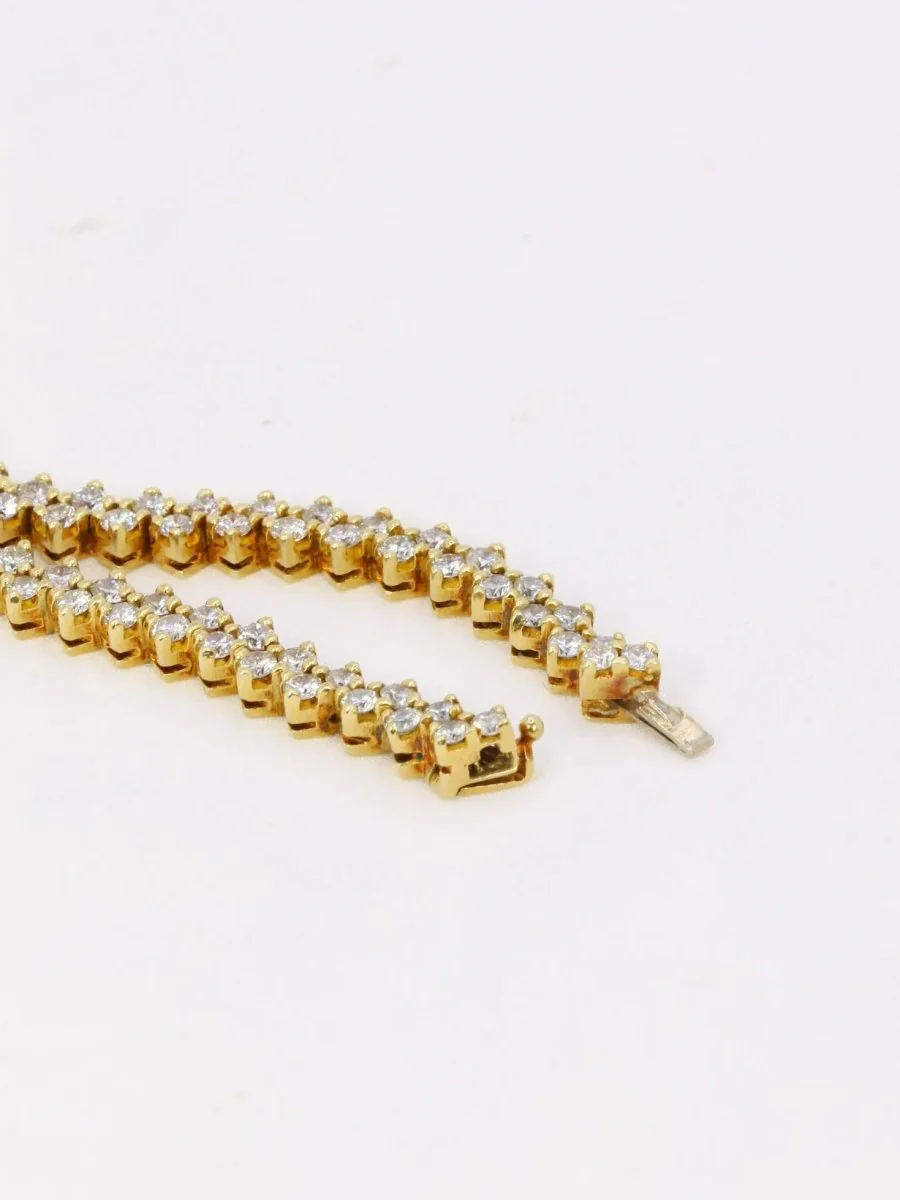 Bracelet rivière de diamants or jaune 4,8 carats - Image 5