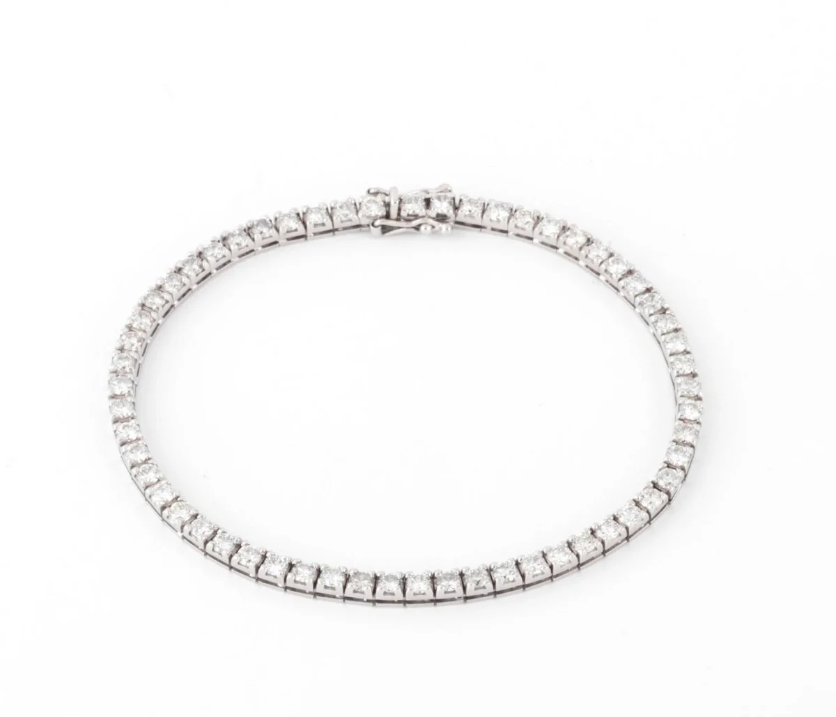 Bracelet rivière en or gris et diamant