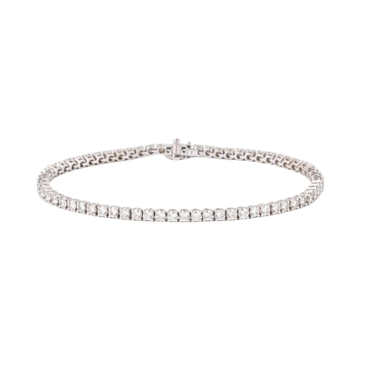 Bracelet Rivière en Or gris orné de diamant