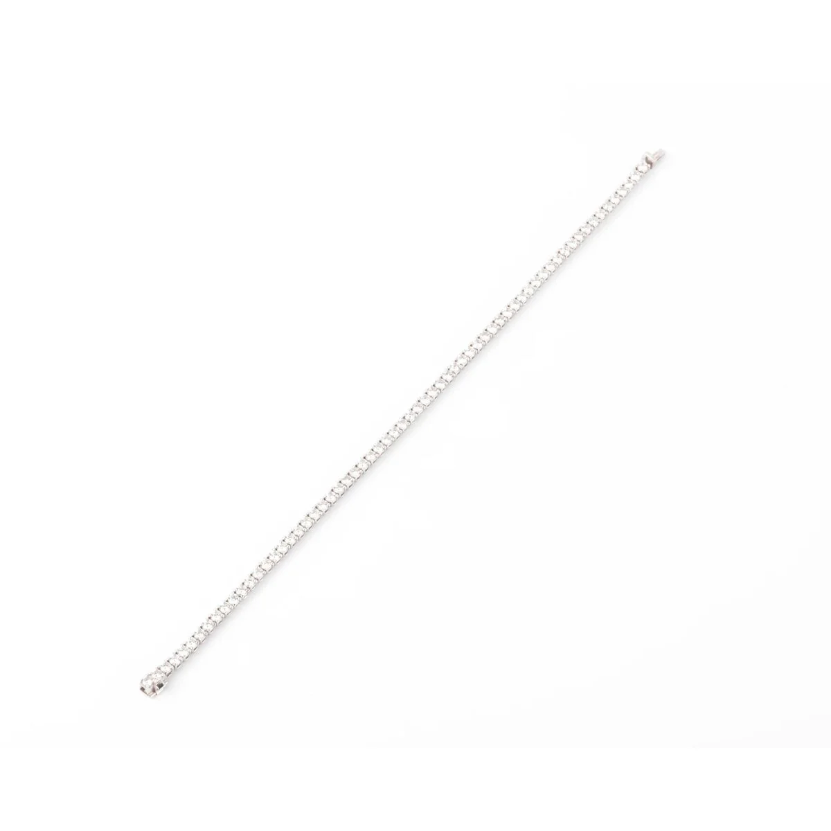 Bracelet Rivière en Or gris orné de diamant - Image 2