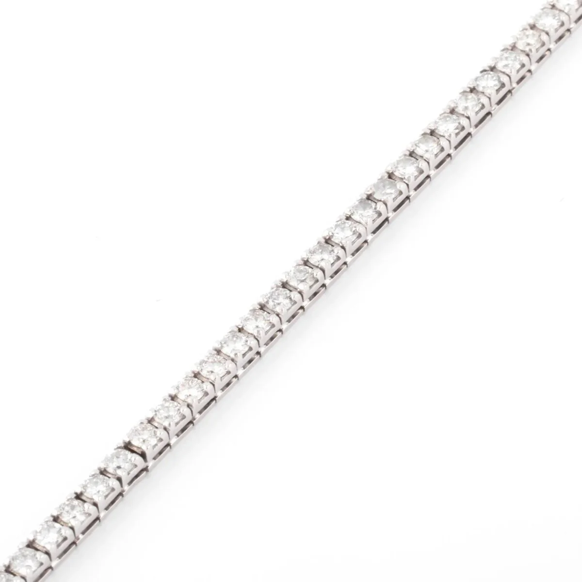 Bracelet Rivière en Or gris orné de diamant - Image 3