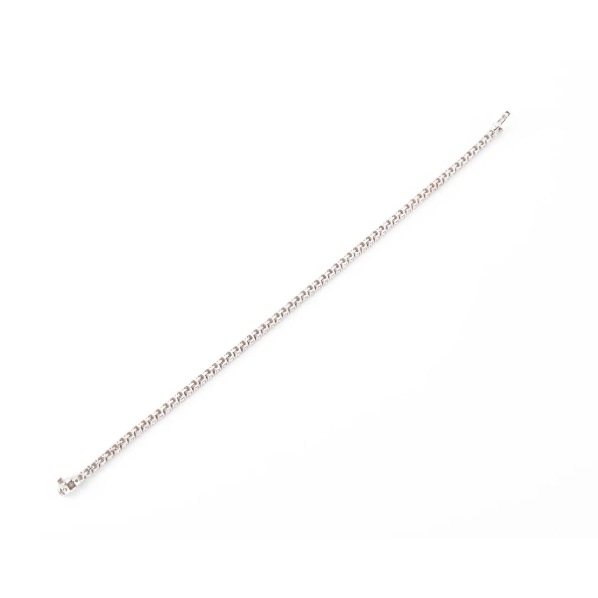 Bracelet Rivière en Or gris orné de diamant - Image 4